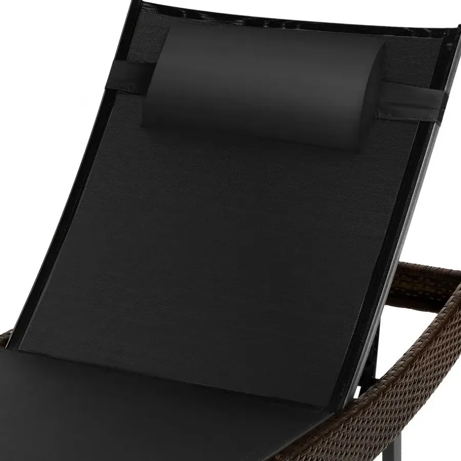 tectake Wicker ligbed Moana, Bruin Mix