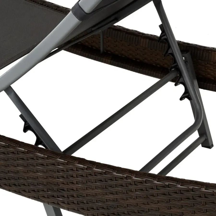 tectake Wicker ligbed Moana, Bruin Mix
