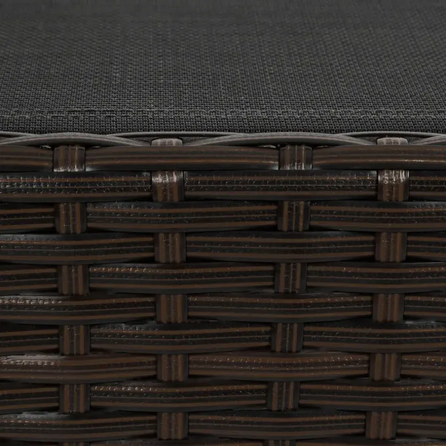 tectake Wicker ligbed Moana, Bruin Mix