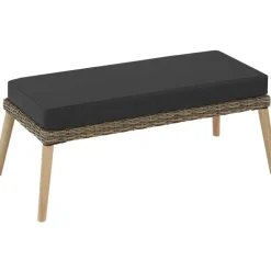 Loungesets-tectake Wicker lounge Pula met aluminium frame, Natuur