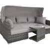 Loungesets-tectake Wicker loungeset San Marino met aluminium frame, Grijs