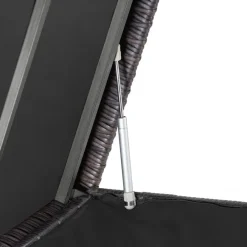 tectake Wicker opbergbox Kiruna met kunststof gaas, 120x55x61,5cm, 270l, Bruin