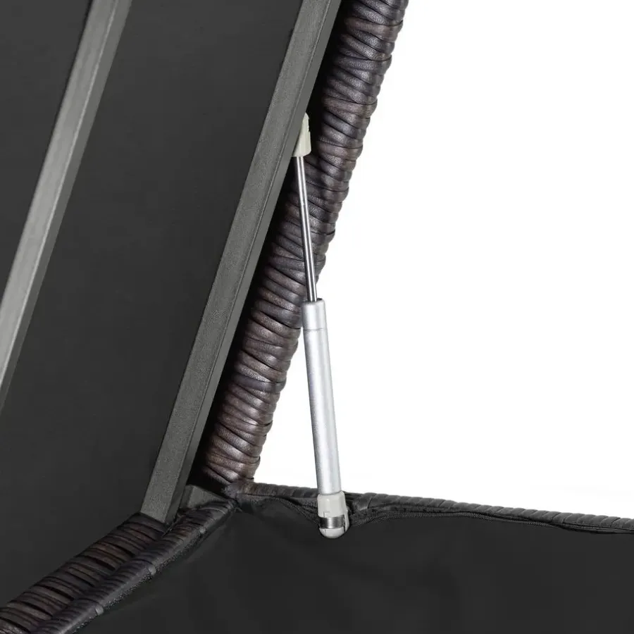 tectake Wicker opbergbox Kiruna met kunststof gaas, 120x55x61,5cm, 270l, Bruin