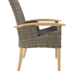 tectake Wicker tafel Foggia met 8 stoelen Rosarno, Natuur
