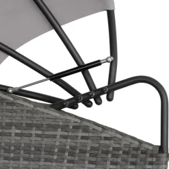 tectake Wicker zonne-eiland Santorini, Grijs