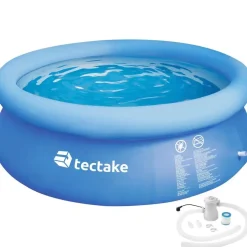 tectake Zwembad rond met filterpomp Ø 300 x 76 cm, Blauw