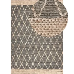 Leen Bakker TELLIKAYA - Loper vloerkleed - Grijs - 160 x 230 cm - Jute