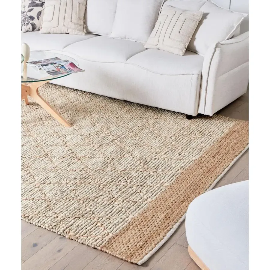 Leen Bakker TELLIKAYA - Loper vloerkleed - Groen/Beige - 200 x 300 cm - Jute