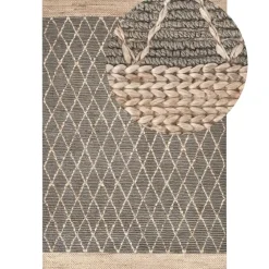 Beliani TELLIKAYA - Loper vloerkleed - Grijs - 200 x 300 cm - Jute