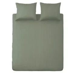 Ten Cate 100% Katoensatijnen Tweepersoons Dekbedovertrek - 200x200/220 - Groen