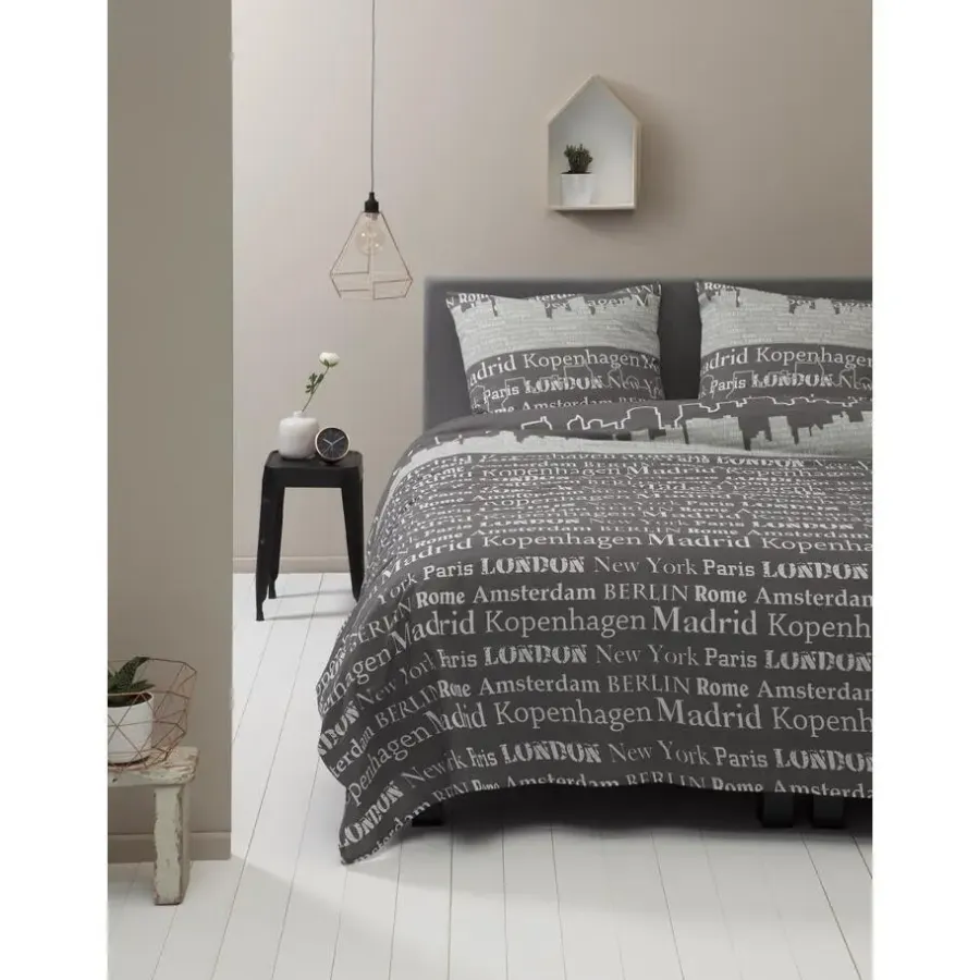 Ten Cate Katoenen Dekbedovertrek - 200x200/220 - Skyline Taupe
