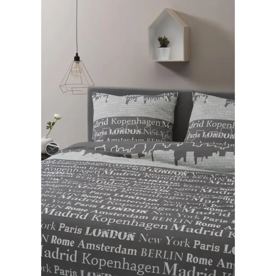 Ten Cate Katoenen Dekbedovertrek - 200x200/220 - Skyline Taupe
