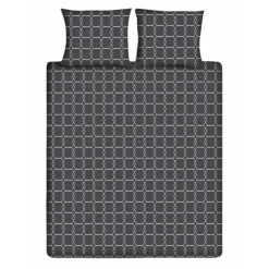2-Persoons Dekbedovertrekken-Ten Cate Katoenen Dekbedovertrek - 200x200/220 cm - Graphic Gray