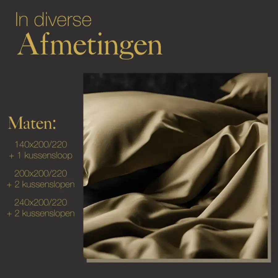 2-Persoons Dekbedovertrekken-Ten Cate Premium Katoensatijnen Dekbedovertrek 200x200/220 - Glow