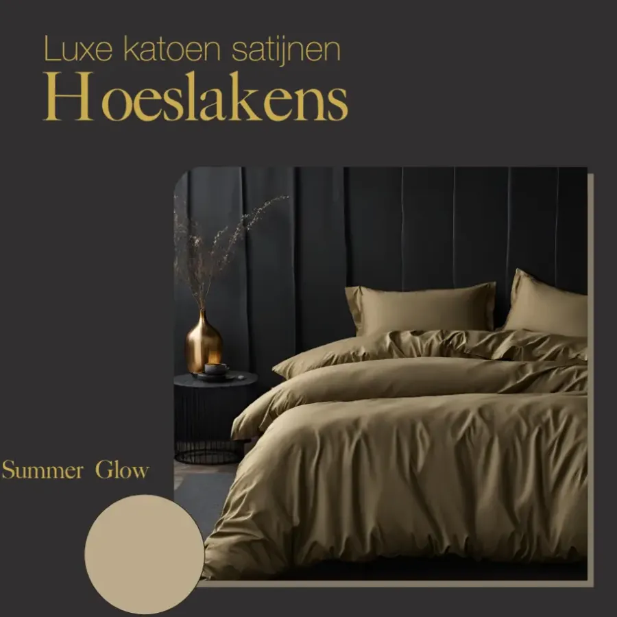 2-Persoons Dekbedovertrekken-Ten Cate Premium Katoensatijnen Dekbedovertrek 200x200/220 - Glow
