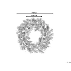 Kerstdecoratie-Beliani TENALA - Krans - Groen - Synthetisch materiaal