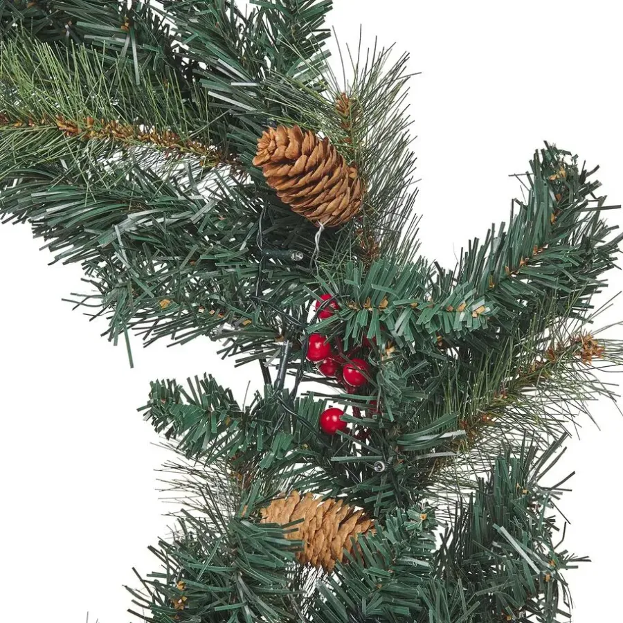 Kerstdecoratie-Beliani TENALA - Krans - Groen - Synthetisch materiaal