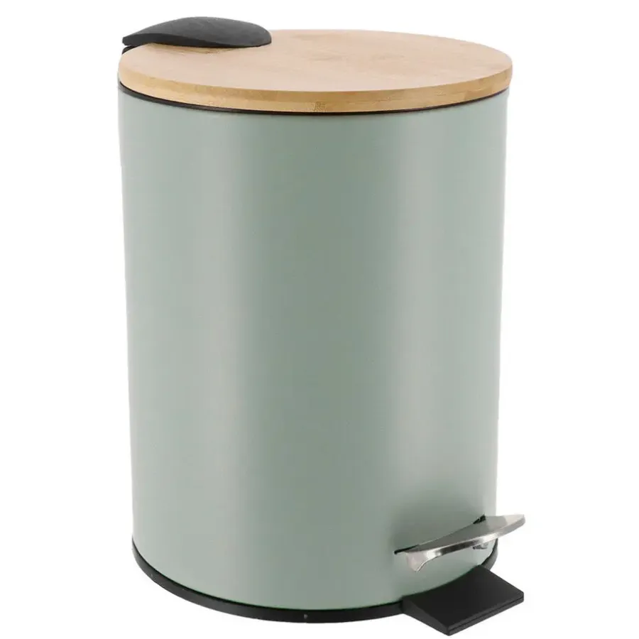 Prullenbakken-Tendance Badkamer prullenbak Bamboo vibe - soft close - 3 ltr