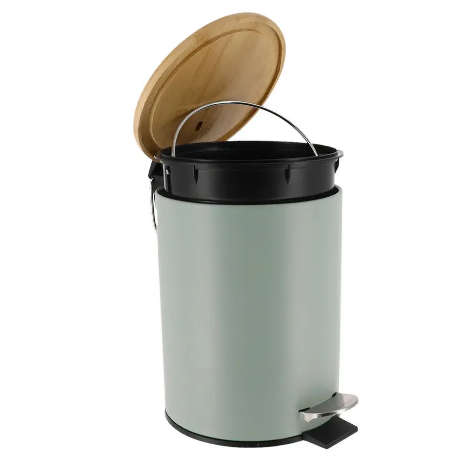 Prullenbakken-Tendance Badkamer prullenbak Bamboo vibe - soft close - 3 ltr