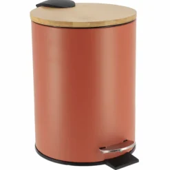 Prullenbakken-Tendance Badkamer prullenbak Bamboo vibe - soft close - 3 ltr