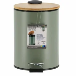 Prullenbakken-Tendance Badkamer prullenbak Bamboo vibe - soft close - 3 ltr
