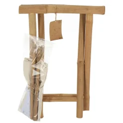 Krukjes-Tendance Bijzet krukje/stoel - Inklapbaar - creme wit - vouwkruk