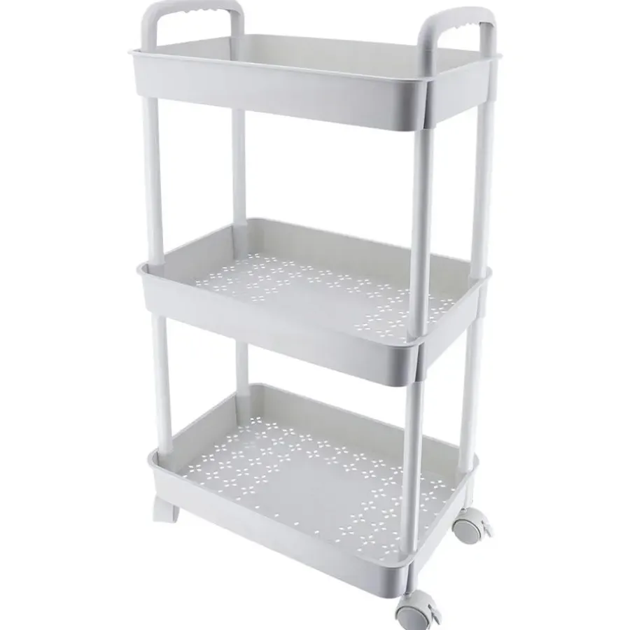 Tendance Keuken/badkamer trolley 3 laags - 38 x 26 x 77cm - wit