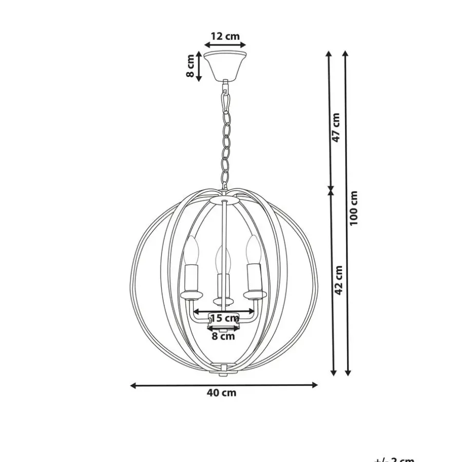 Beliani TENOIRO - Kroonluchter - Zilver - IJzer