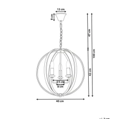 Beliani TENOIRO - Kroonluchter - Zilver - IJzer