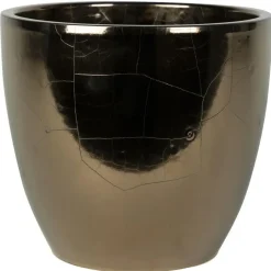 Bloempotten Voor Binnen-Ter Steege Bloempot - goud - Scandinavisch - 20 x 19 cm