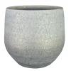 Bloempotten Voor Binnen-Ter Steege Plantenpot - keramiek - metallic zilvergrijs -32x30 cm