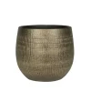Ter Steege Plantenpot - metal look - goudkleurig - 26 x 25 cm