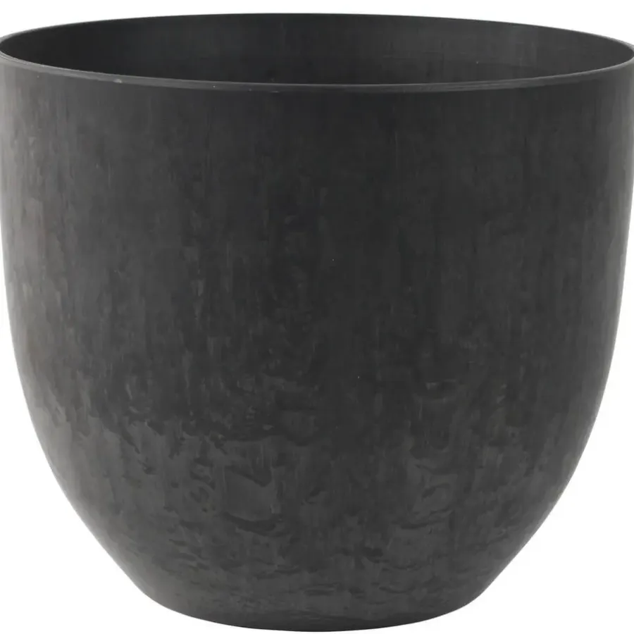 Ter Steege Plantenpot - zwart - kunststof - 28 x 24 cm