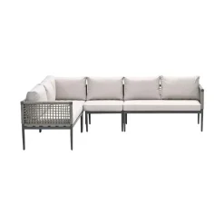 Garden Impressions Teramon hoekset - 4-dlg. - carbon black - taupe - desert sand