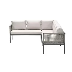 Garden Impressions Teramon hoekset - 4-dlg. - carbon black - taupe - desert sand