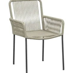 Tuinstoelen-Leen Bakker Terrasstoel Gerona - naturel/antraciet