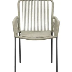 Tuinstoelen-Leen Bakker Terrasstoel Gerona - naturel/antraciet