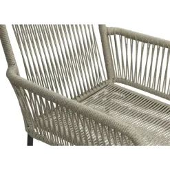 Tuinstoelen-Leen Bakker Terrasstoel Gerona - naturel/antraciet