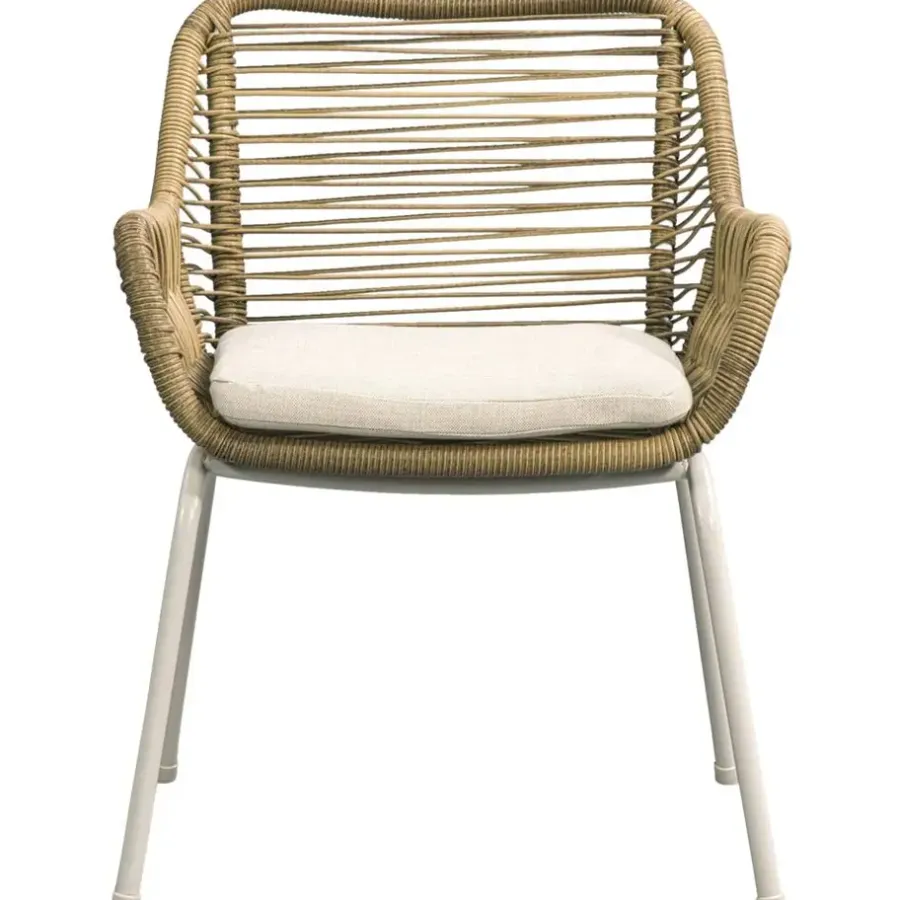 Tuinstoelen-Leen Bakker Terrasstoel Grand - wicker naturel