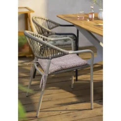 Tuinstoelen-Leen Bakker Terrasstoel Palamos - naturel/zand