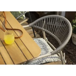 Tuinstoelen-Leen Bakker Terrasstoel Palamos - naturel/zand