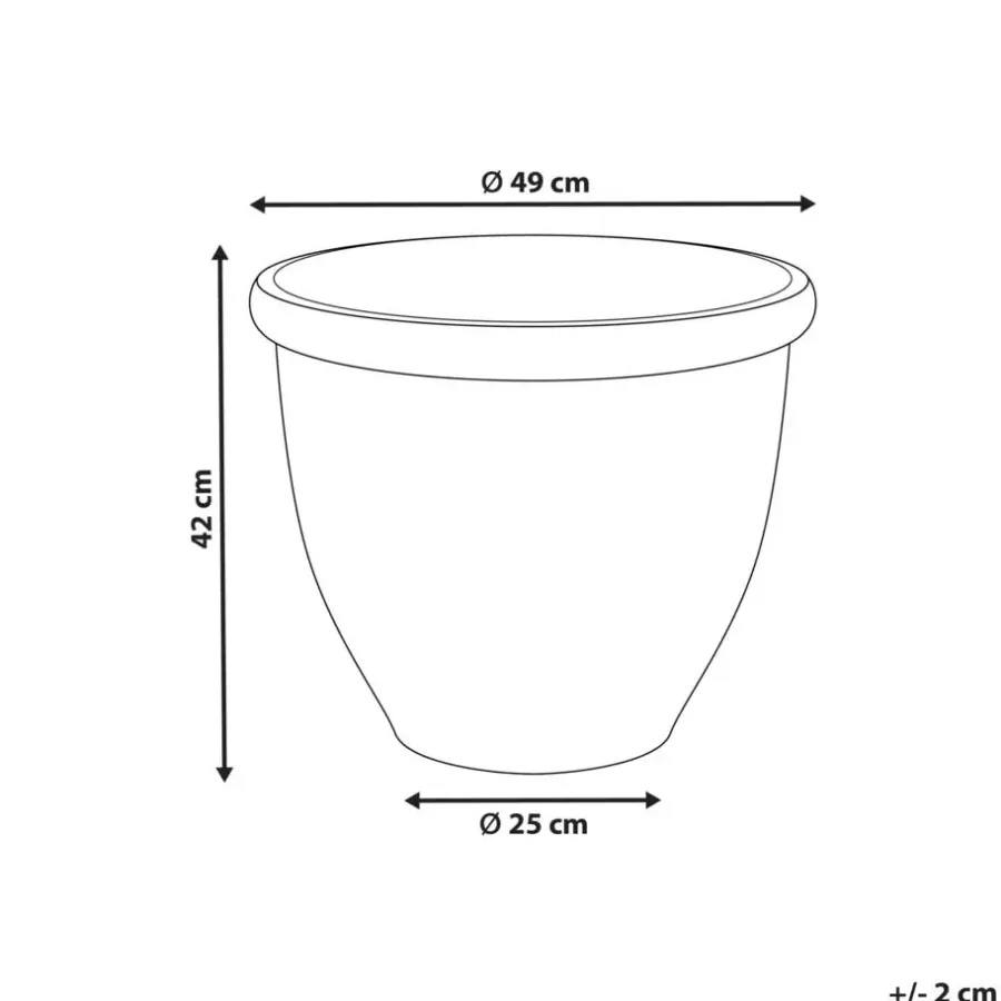 Bloempotten-Leen Bakker TESALIA - Bloempot - Lichtbeige - 49 cm - Polyresin