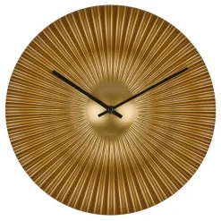 Klokken-Merkloos TFA radio gestuurde wandklok - kunststof - goud - Dia 18 cm
