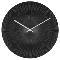 Merkloos TFA radio gestuurde wandklok - kunststof - zwart - Dia 18 cm
