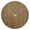 Klokken-Merkloos TFA Wandklok - donker naturel hout - hout - D30 cm
