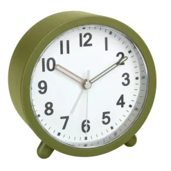Klokken-Merkloos TFA wekker - alarmklok - olijf groen - 11 x 11 cm - kunststof