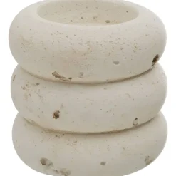 Leen Bakker Theelichthouder Nordic - off-white - 6,5xØ7 cm
