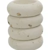 Kandelaars En Windlichten-Leen Bakker Theelichthouder Nordic - off-white - 8,5xØ7 cm