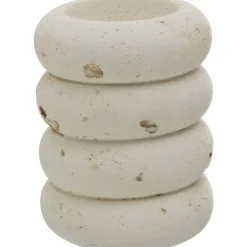 Kandelaars En Windlichten-Leen Bakker Theelichthouder Nordic - off-white - 8,5xØ7 cm