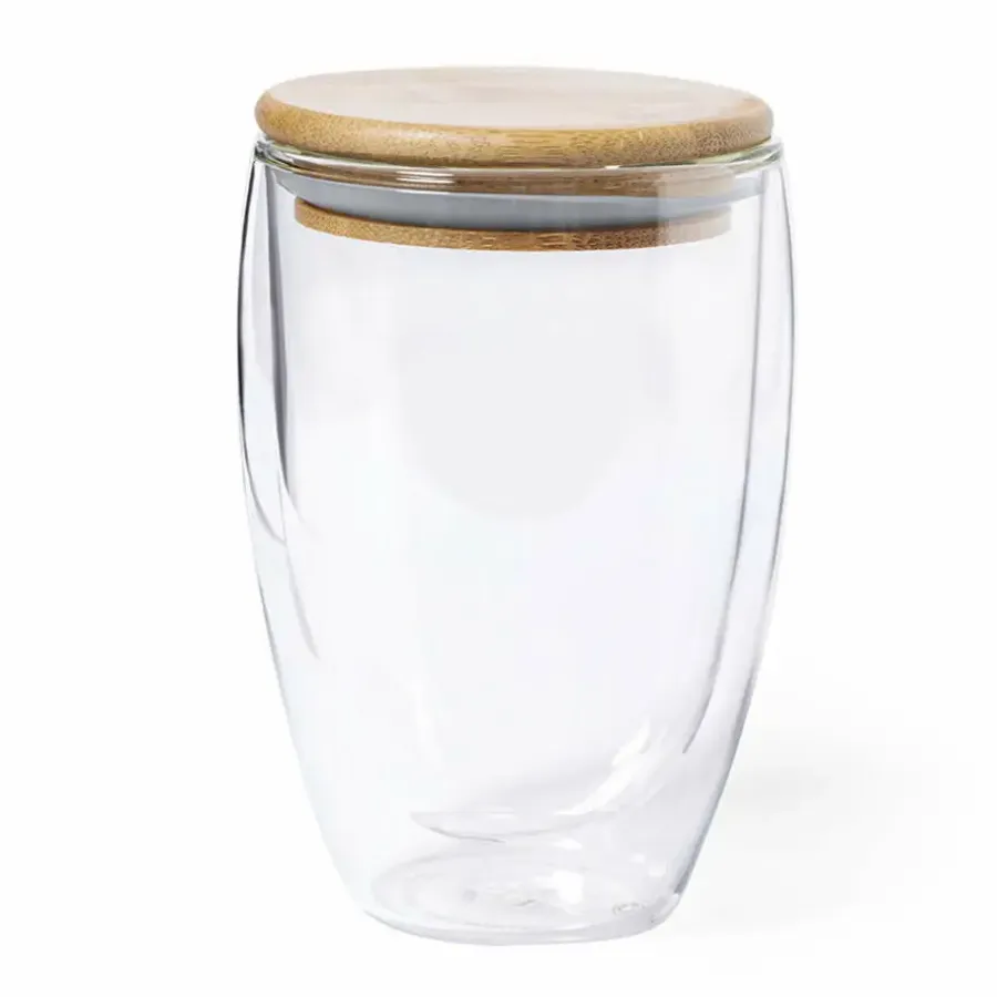 Merkloos Thermische koffieglazen/theeglazen - dubbelwandig - 350 ml